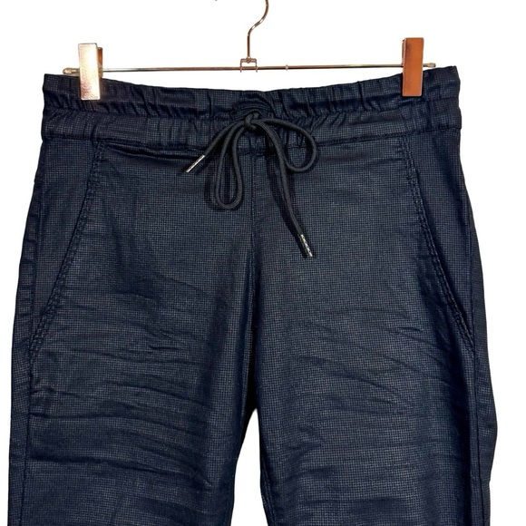 Bevy Flog Shely High Waisted Black Original Grid Mini Check Drawstring Pants - Picture 6 of 13